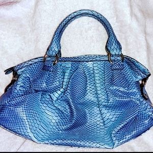 NINE WEST Blue Shades Hand/Shoulder/Cross-Body Bag Purse, Removable Strap